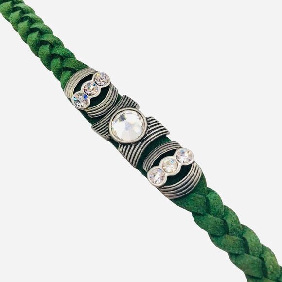 Lia Sophia Confidant Ivy Leather Braided Bracelet - Picture 3 of 10